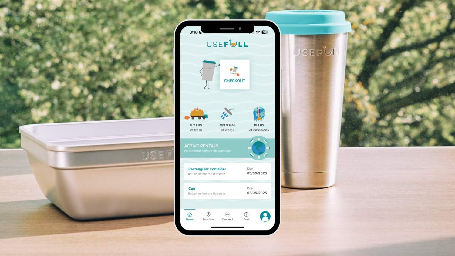 USEFULL Mobile App displayed on phone